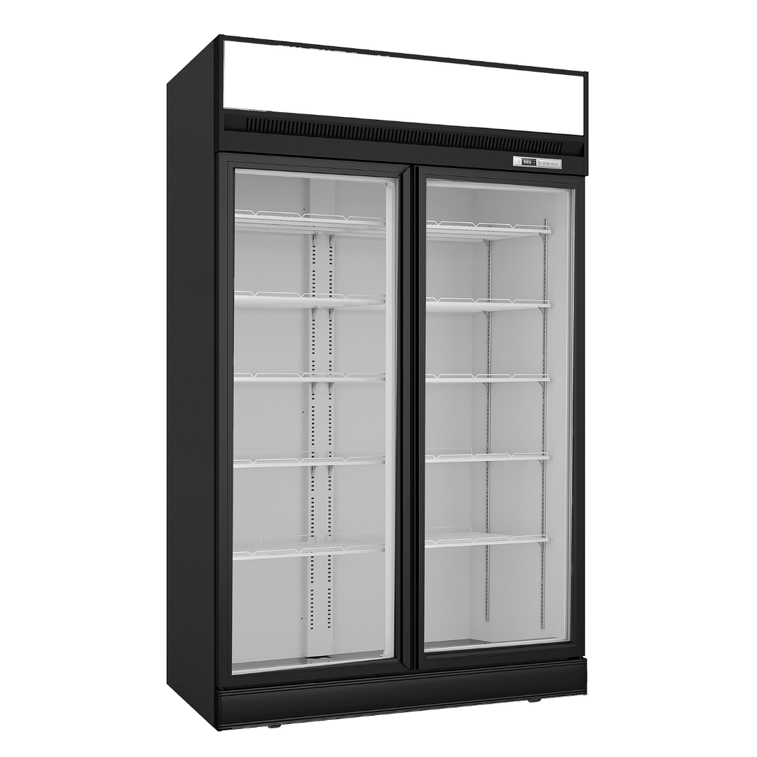 Thermaster LG-1006DF Double Glass Door Display Freezer with LED lighting and 1006L capacity