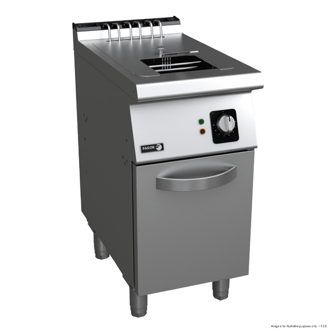 Fagor F-E7115 electric fryer with 15L single tank and basket, 12kW 415V – commercial kitchen equipment Australia