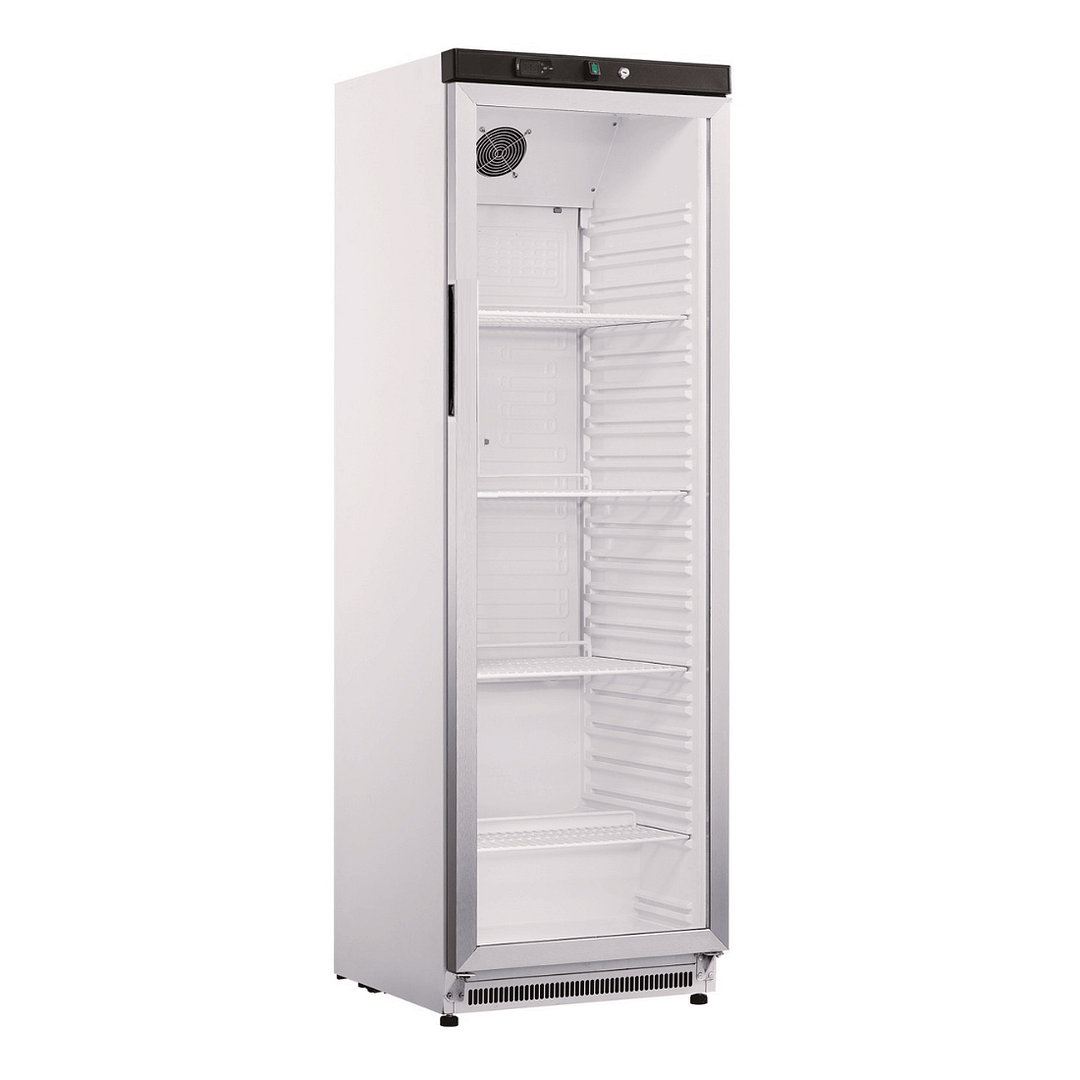 FED-X XR400SG 350L Single Glass Door Display Fridge, Stainless Steel, Digital Control