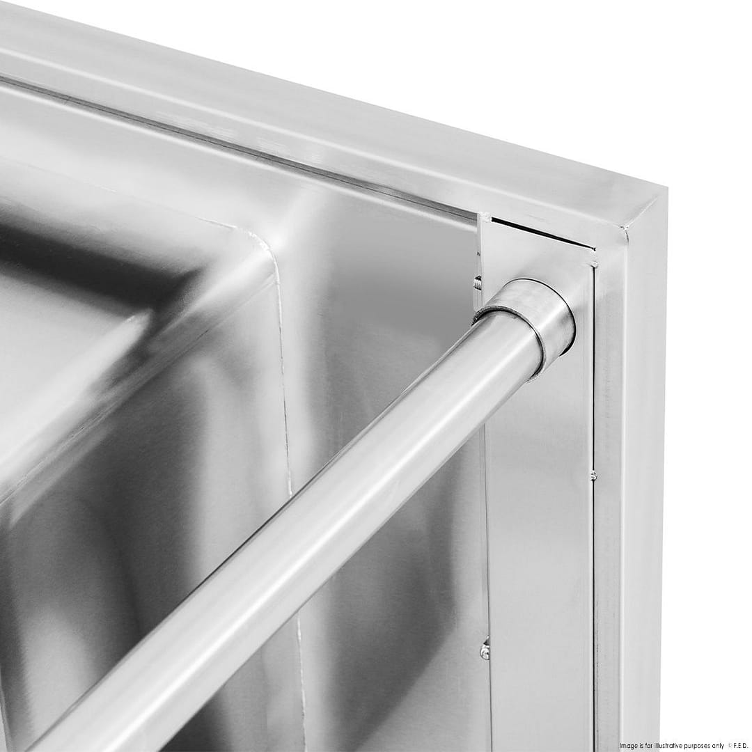 FED DSB7-1500C/A Double Centre Sink Bench – 1500mm Stainless Steel - Image 5