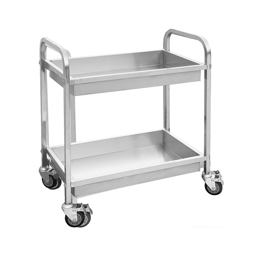 FED YC-102D Stainless Steel Utility Trolley 2 Shelves