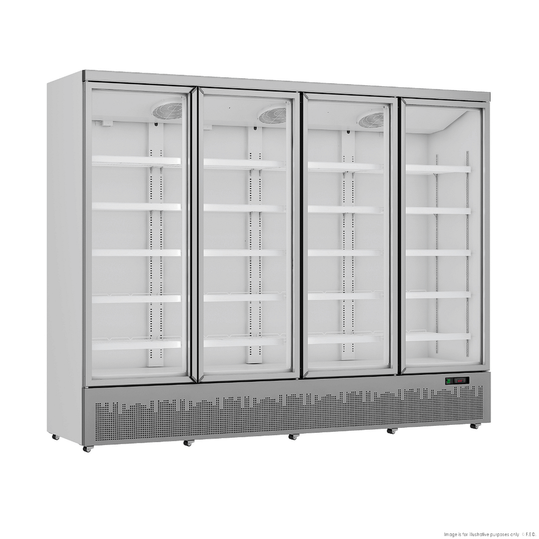 Thermaster LG-2200GBM Four Door Glass Display Fridge with 2248L Capacity