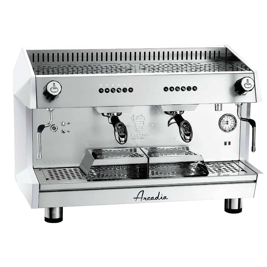 ARCADIA Professional Espresso Coffee Machine - SS Polish White 2 Group ARCADIA-G2