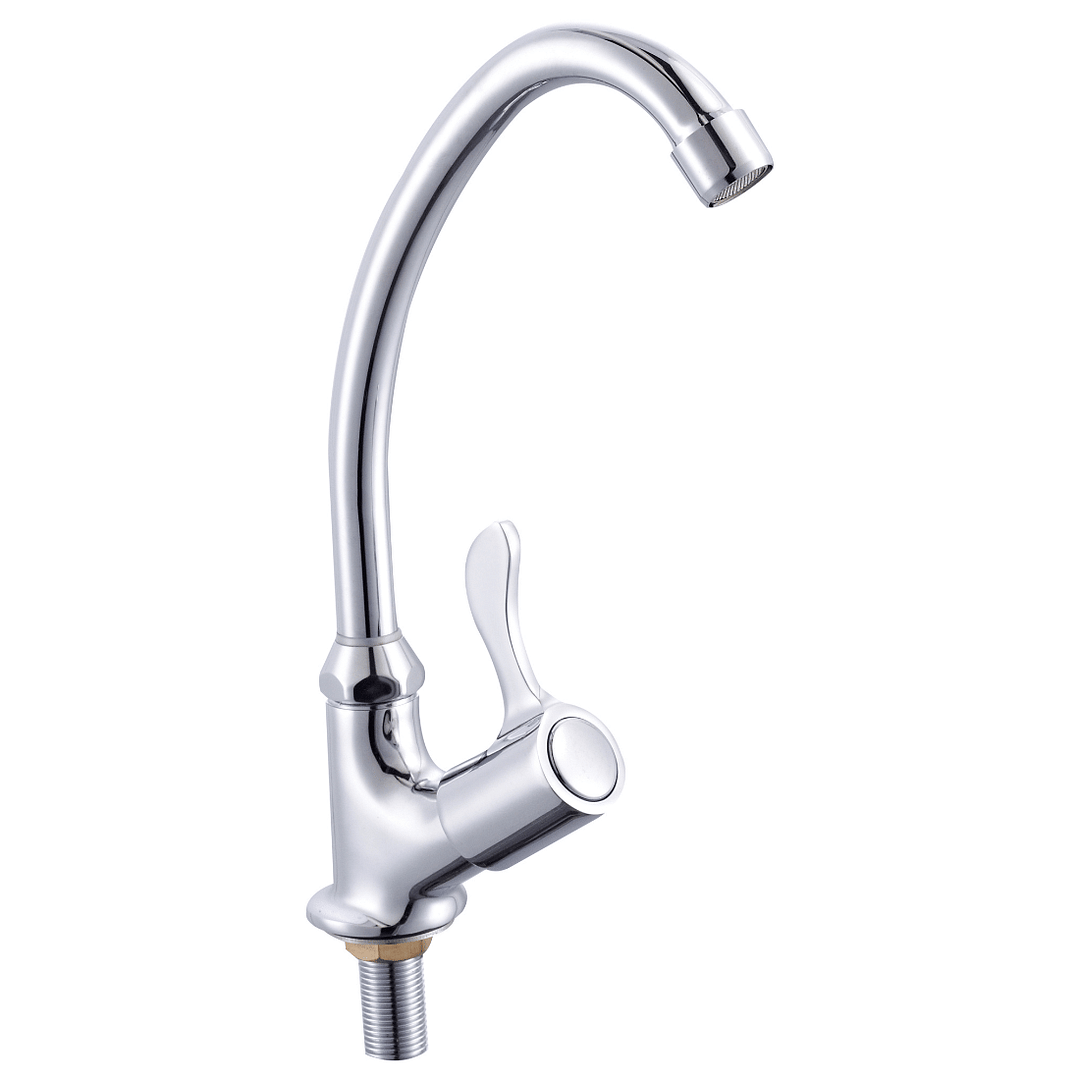 Sunmixer T20140L Deck Mounted Gooseneck Faucet with Front Handle