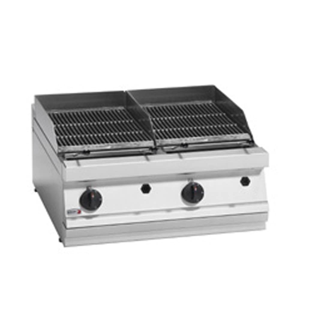 Fagor BG7-10LPG 700 series LPG charcoal grill 2-grid lava rock 700×775×290mm 16.2kW commercial chargrill Australia