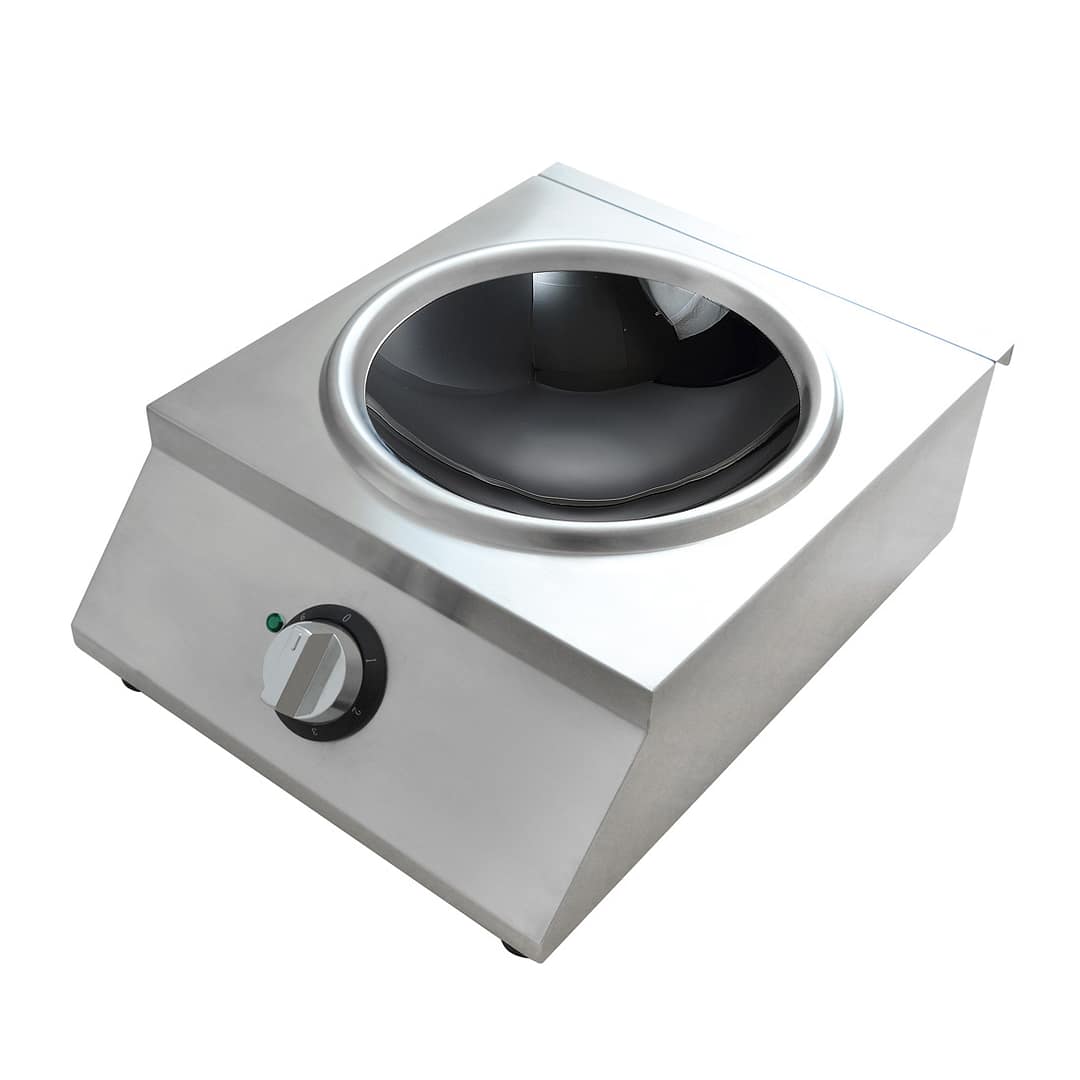 Benchstar IW500 Ceramic Induction Wok with Stainless Steel Body, 5kW