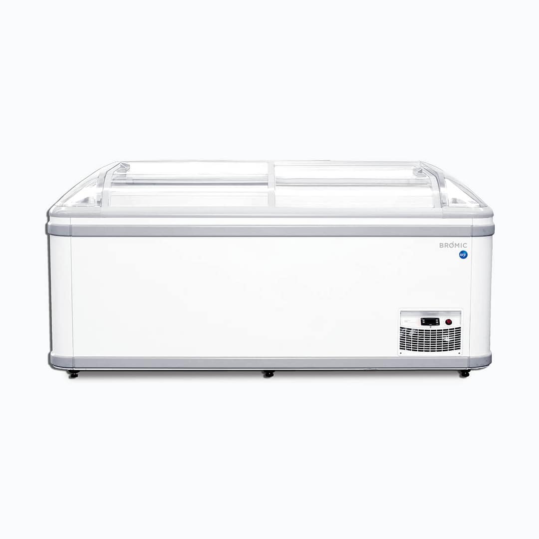 Bromic IRENE ECO185 Island Freezer – 805L Curved Glass Chest Freezer
