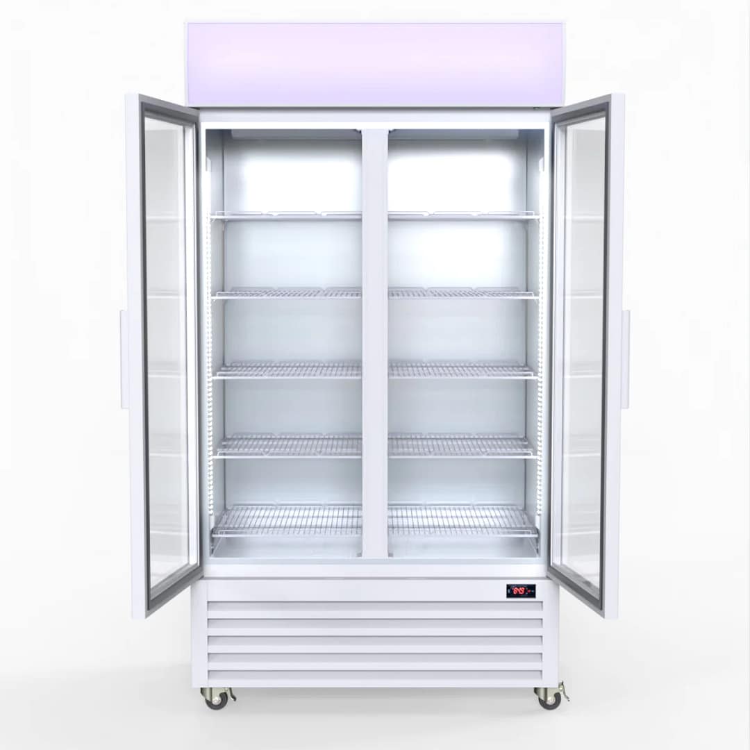 Thermaster LG-1000P Upright Drink Fridge – 1000L, 2 Glass Doors, White - Image 5