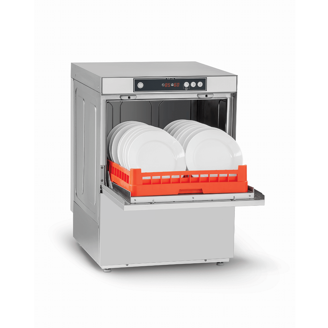 Asber GE-500BDD Underbench Dishwasher, 30 racks/hour, 500mm basket, commercial