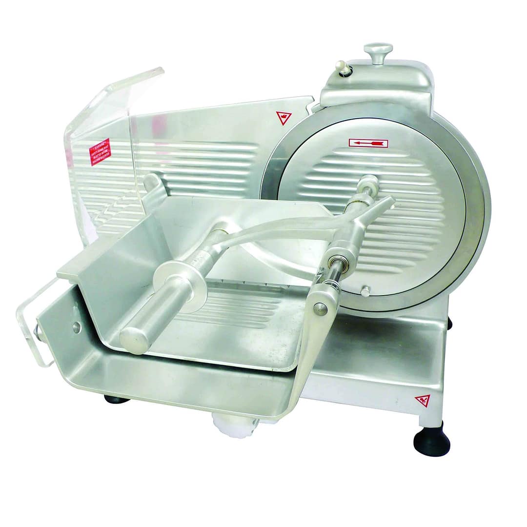 Yasaki HBS-300C commercial meat slicer for fresh non-frozen meat, 300mm stainless steel blade, aluminium-magnesium body – Australia