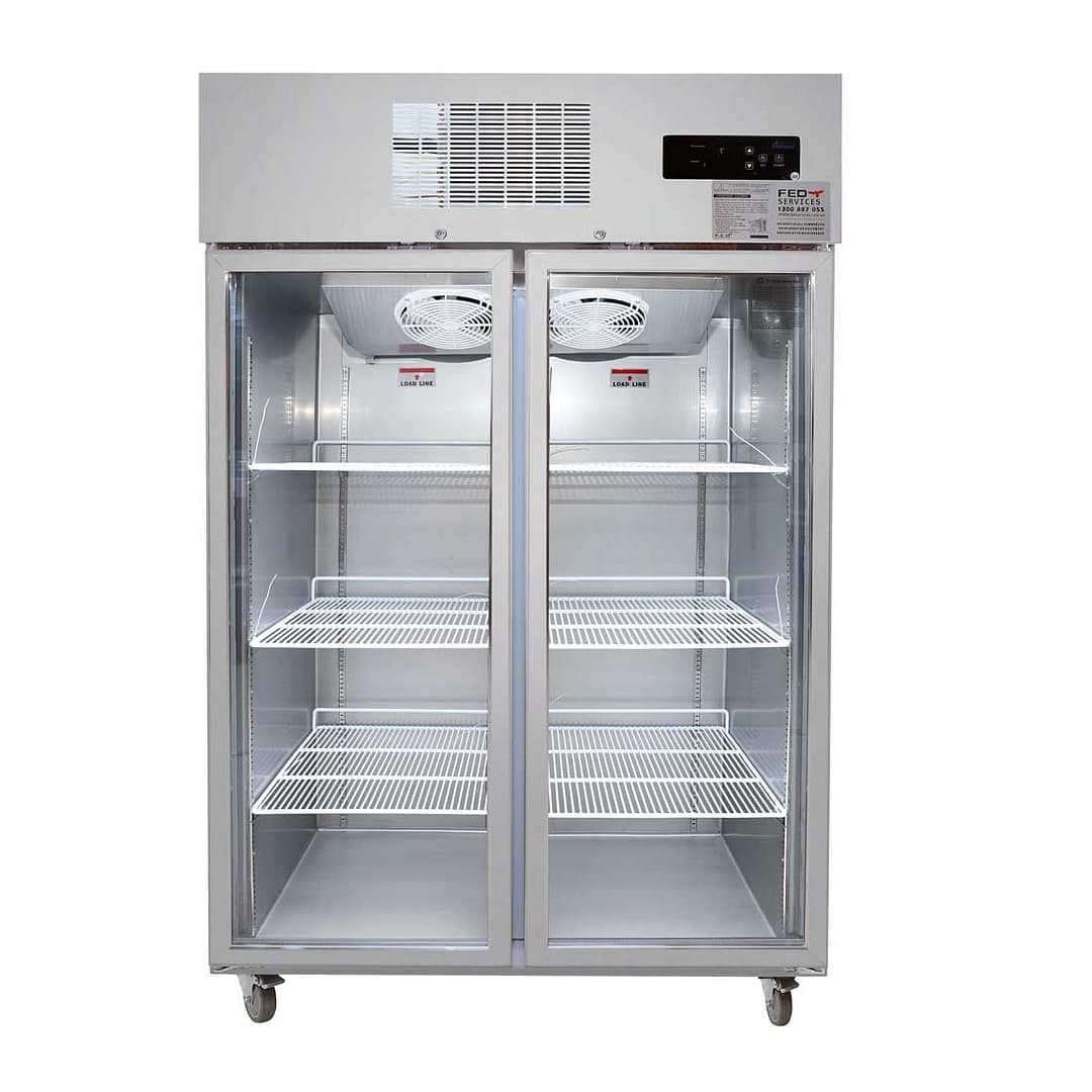 Thermaster SUFG1000 Double Glass Door Display Freezer with 1000L Capacity and LED Lighting