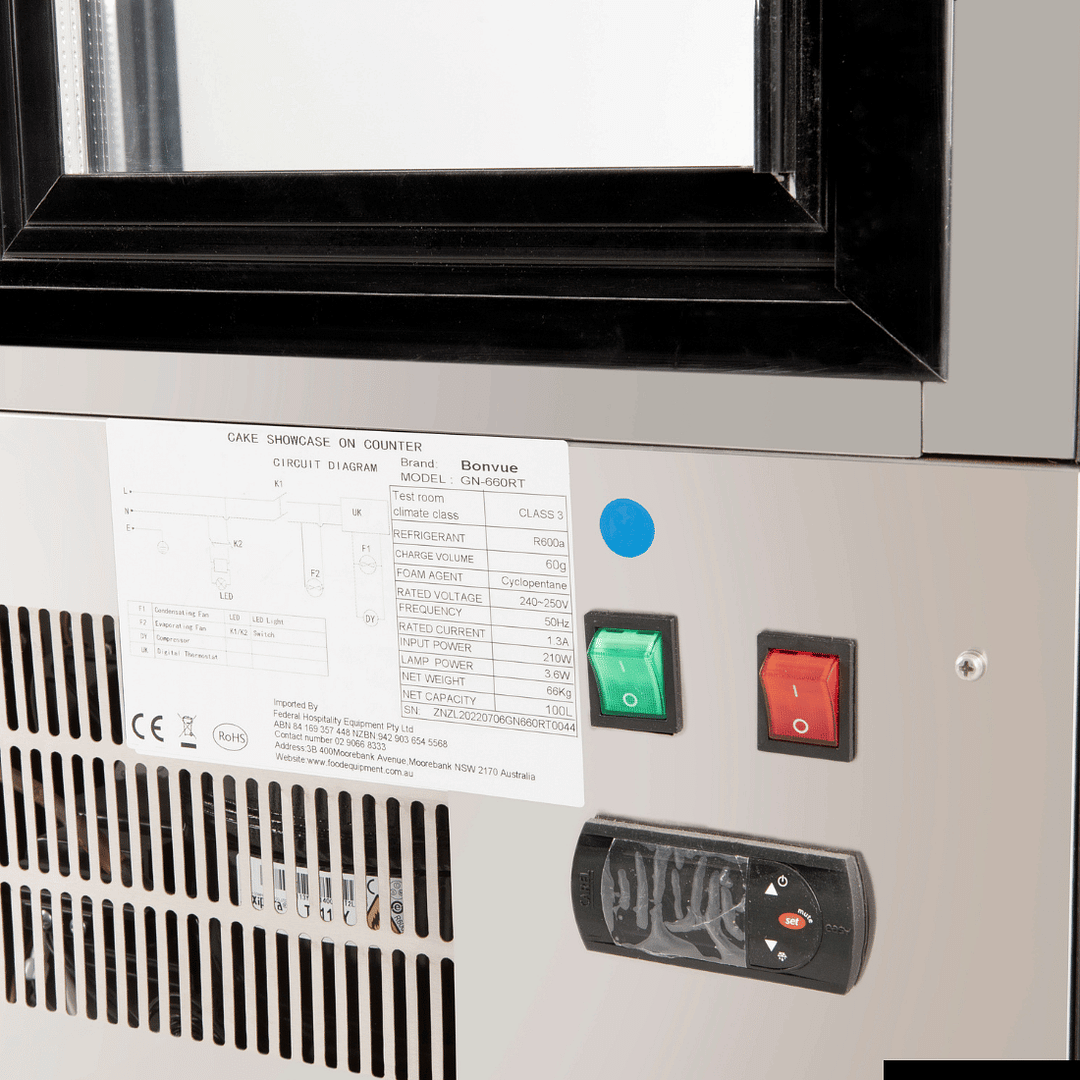 Bonvue GN-660RT Countertop Cold Food Display – 660mm, 2–8°C - Image 2