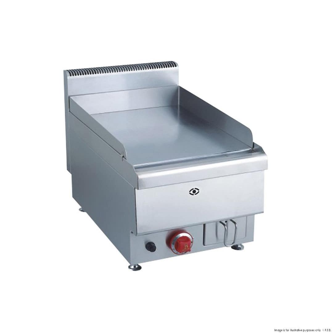 GASMAX JUS-TRG40LPG Benchtop Single Burner Griddle, 400mm, LPG Gas, Stainless Steel
