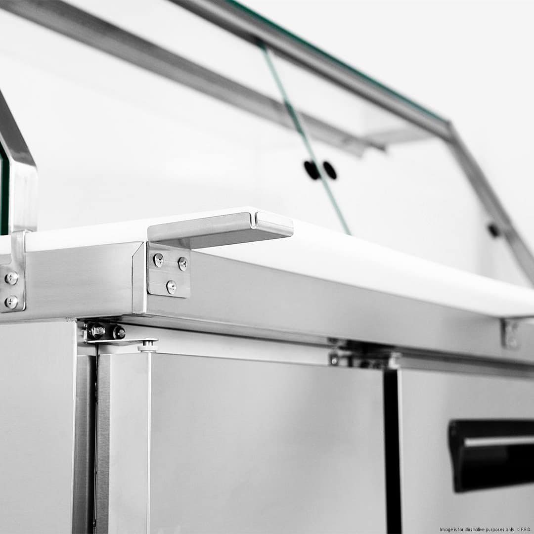 Thermaster PG150FA-XG Cold Salad & Noodle Bar – 600L, 4x1/1 GN, Glass Canopy - Image 7