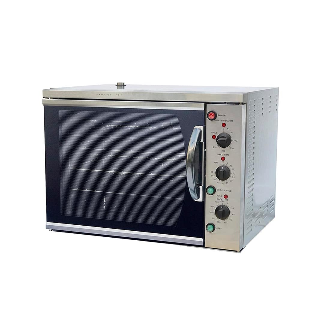 ConvectMax YXD-6A electric convection oven GN1/1 with 4 trays, stainless steel, 270°C, 2.4kW – front view, Australia