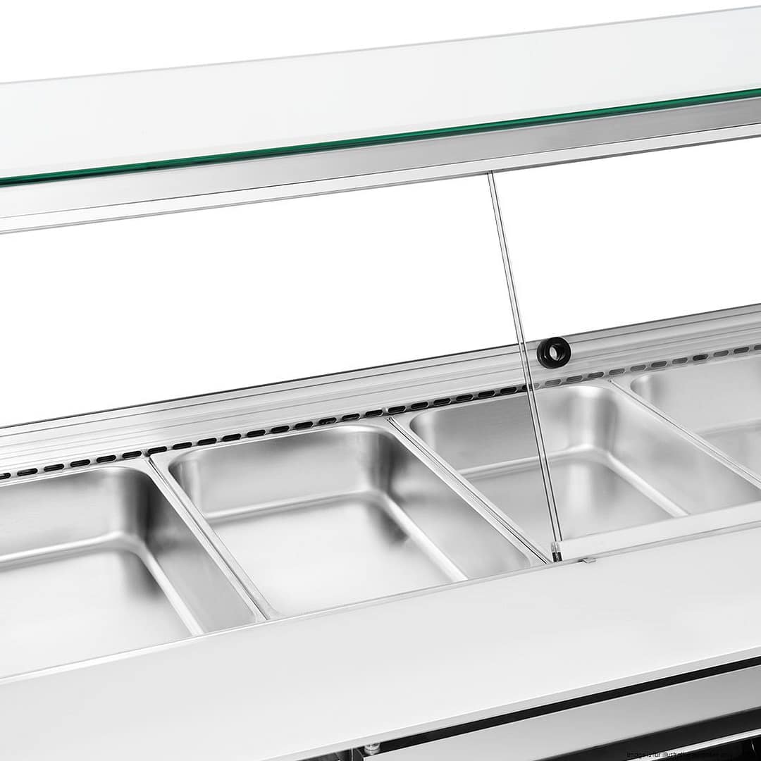 Thermaster PG150FA-XG Cold Salad & Noodle Bar – 600L, 4x1/1 GN, Glass Canopy - Image 11