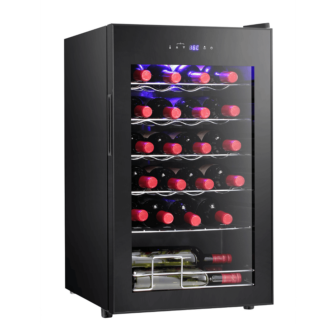Thermaster WB-24H Underbench Wine Cooler with 24 Bottle Capacity and Double Glazed UV Glass