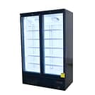 Saltas NDA2150 810L double door glass freezer with LED lighting