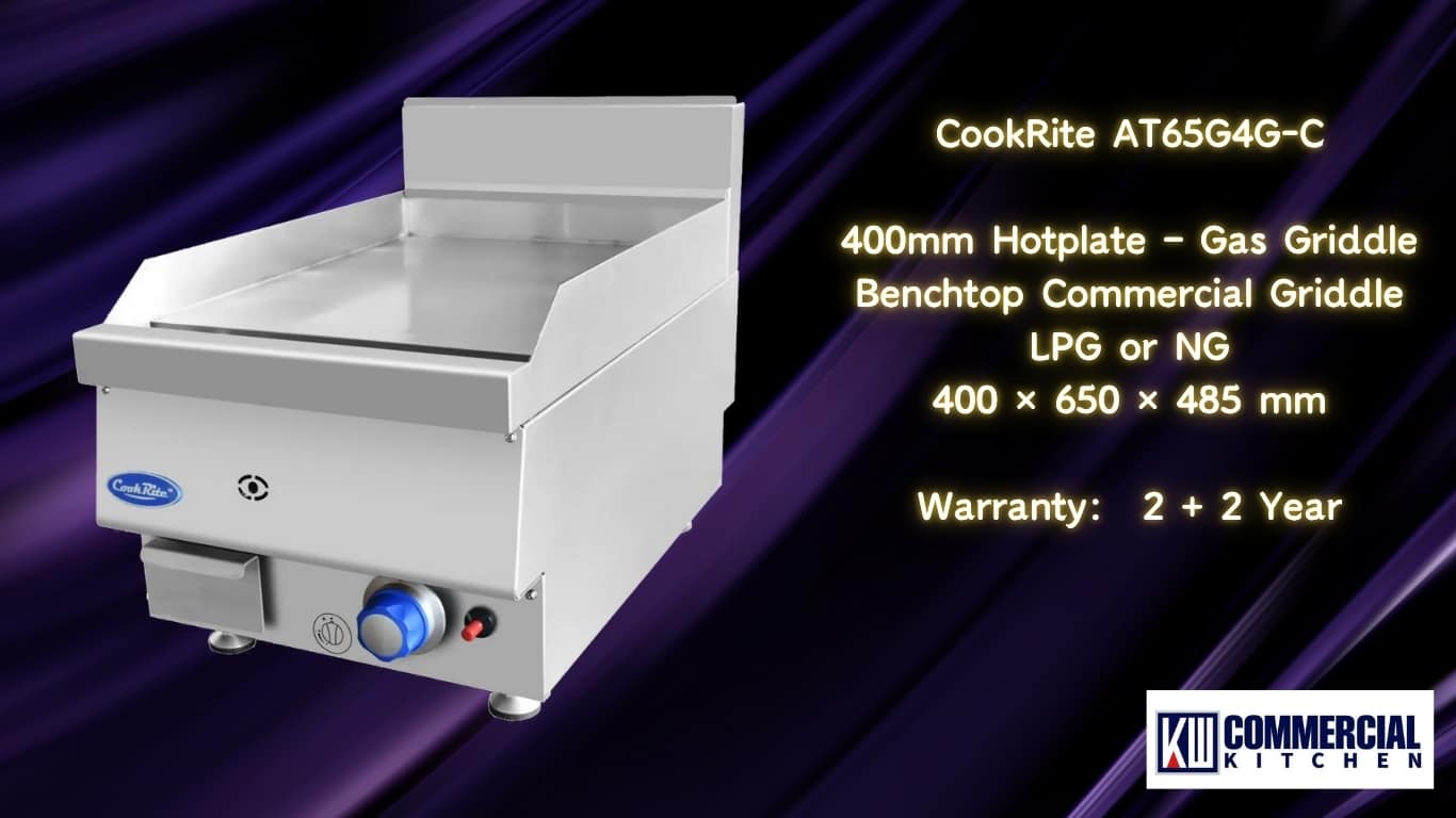 CookRite AT65G4G-C-LPG 400mm LPG Hotplate – Compact Griddle