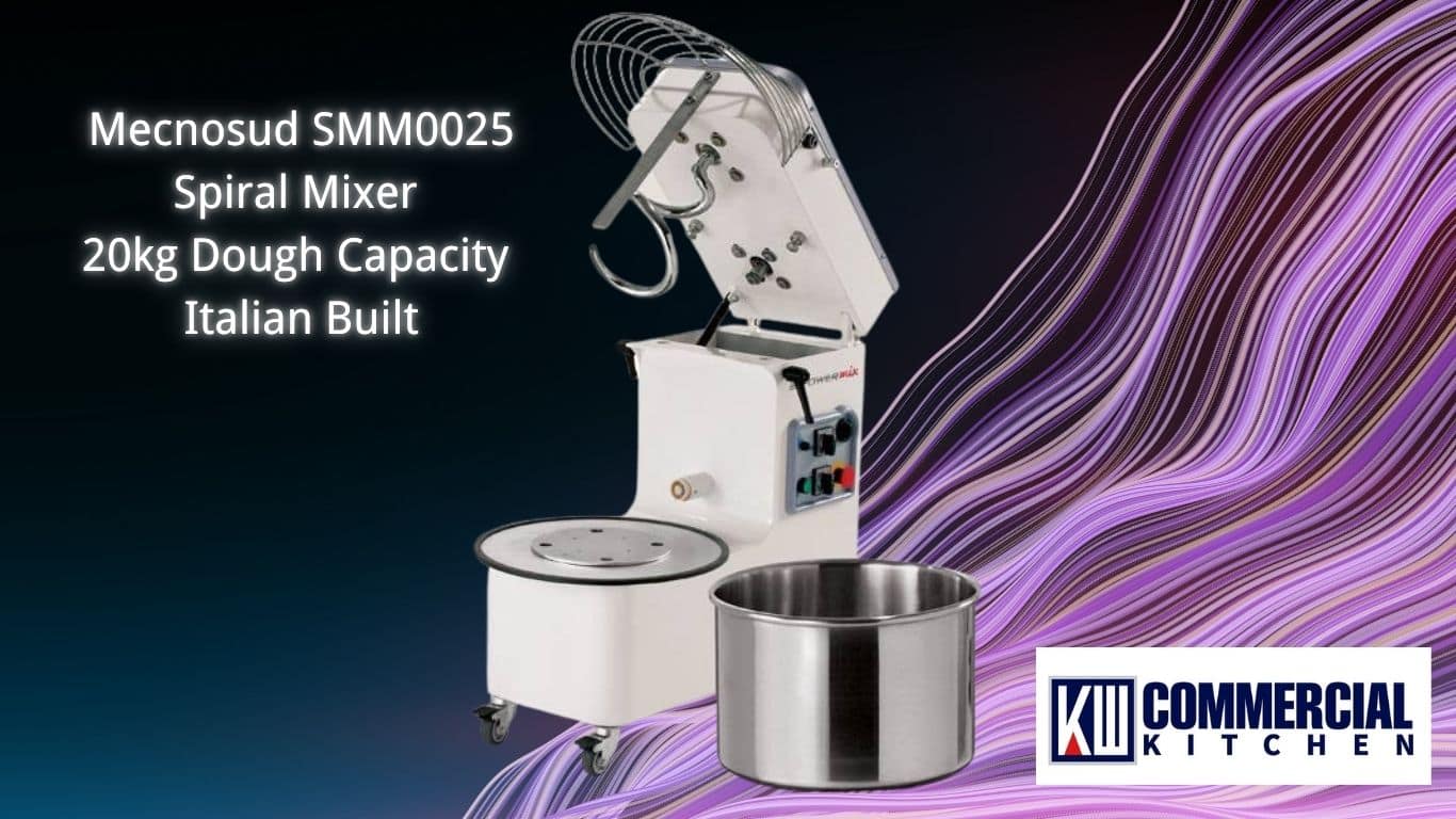 Mecnosud SMM0025 Spiral Mixer – 20kg Dough Capacity, Italian Built