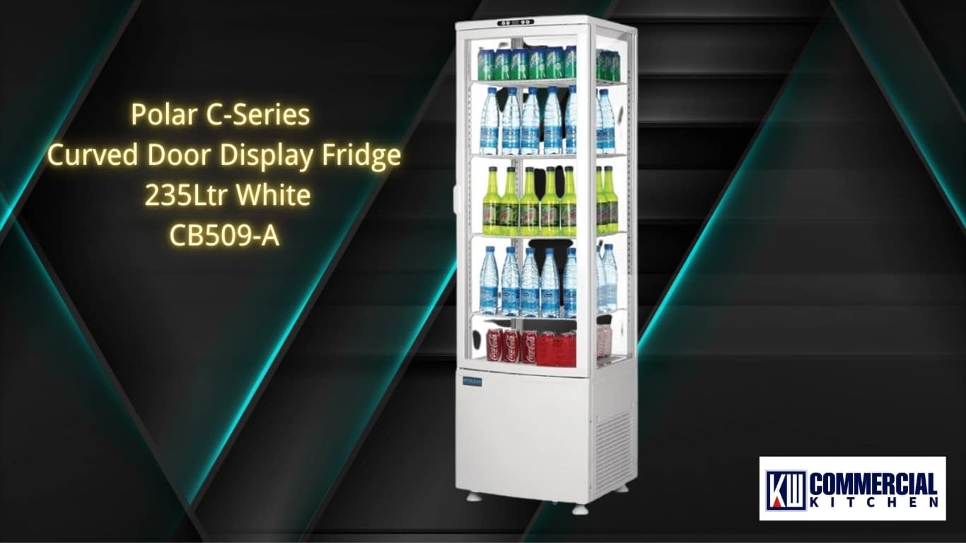 Polar C-Series Curved Door Display Fridge 235Ltr White