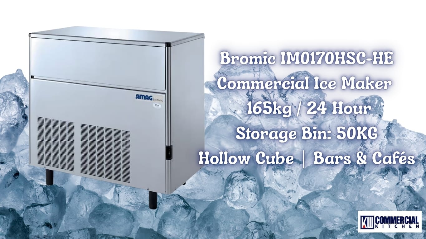 Bromic IM0170HSC-HE Commercial Ice Maker – 165kg Hollow Cube | Bars & Cafés