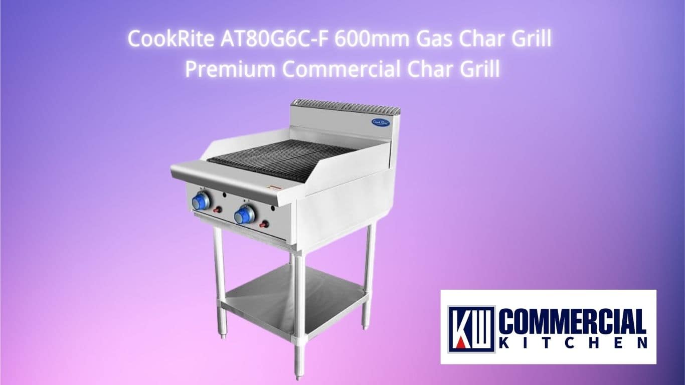 Cookrite AT80G6C-F Gas Radiant Char Grill With Stand - 600mm