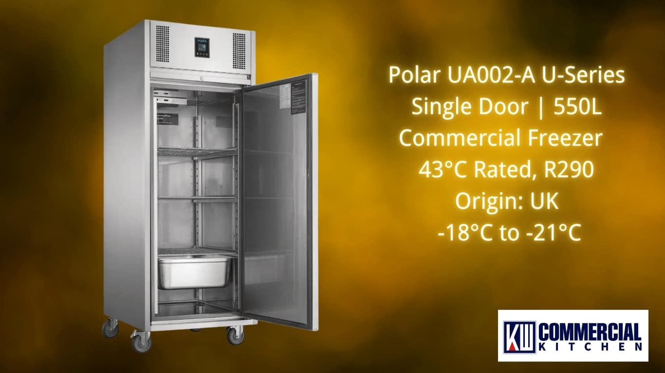 Polar UA002-A U-Series Single Door Freezer – 550L, 43°C Rated, R290
