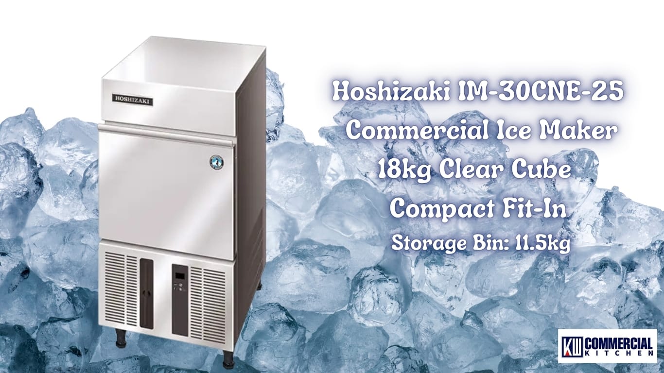 Hoshizaki IM-30CNE-25 Ice Maker – 18kg Clear Cube | Compact Fit-In