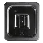 Vogue U478 Black Polycarbonate Gastronorm Lid for 1/6 GN Containers, Durable and Dishwasher Safe