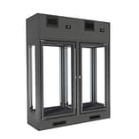 Fagor FWC-2302-2WB Wall-Mounted Wine Cellar, Dual Zone, 2 Doors, 126 Bottles, Black