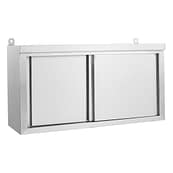 FED WC-0900 stainless steel wall cabinet, 900mm wide, with middle shelf – front view, Australia