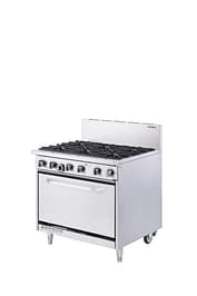 Kenna commercial gas stove with oven, 4 or 6 burners, stainless steel heavy-duty range, Australia