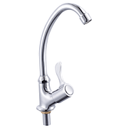 Sunmixer T20140L Deck Mounted Gooseneck Faucet with Front Handle