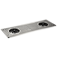 Sunmixer T9860-C-DF Double Glass Rinser Counter Top with Dual 120mm Stations & Drain Tray