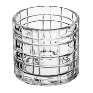Olympia HZ332 geo glass tealight holders 6 pack clear ridged glass 64×57mm commercial table centrepiece Australia