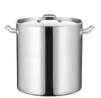 Kitchen Knock 070356 12L stainless steel stock pot with handles, induction ready, 250mm diameter – front view, Australia