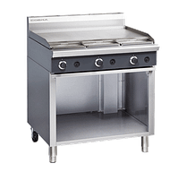 Cobra C9A 900mm gas griddle cooktop 3 burner 60MJ stainless steel open cabinet commercial griddle Australia