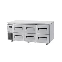 Turbo Air KUR18-2D-6-N stainless 6-drawer undercounter fridge