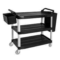 FED JD-UC340 Utility Trolley – 3-Tier Polypropylene with Bins
