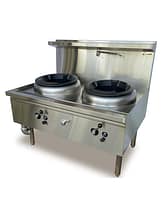 JASPER JA-2CB Double Wok Range with 180Mj Chimney Burners – Ideal for Commercial Asian Kitchens