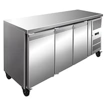 Thermaster FE3100TN Bench Fridge | 3-Door 386L Stainless Steel