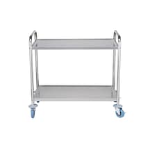 FED YC-102 Stainless Steel Trolley - Dual Shelves, 150kg Capacity