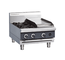 Cobra C6C-B 600mm two burner and 300mm griddle benchtop gas cooktop stainless commercial Australia