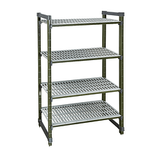 FED Poly Coolroom Shelving Starter Kit PCU24/72 – 4-Tier, Rust-Proof