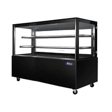 Atosa WDG186F 1800mm black cake display fridge with LED lighting