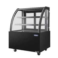 Atosa WDG096D curved glass cake display fridge 180L black finish