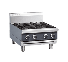 Cobra C6D-B 600mm four burner benchtop gas cooktop stainless steel commercial kitchen Australia