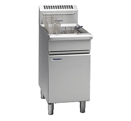Waldorf FN8120G 450 mm single-pan gas fryer with 20 L oil, 31 kg/hr output, infra-red burners – Australia