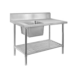 FED SSB6-1800L/A 1800mm single left sink bench with pot undershelf stainless steel